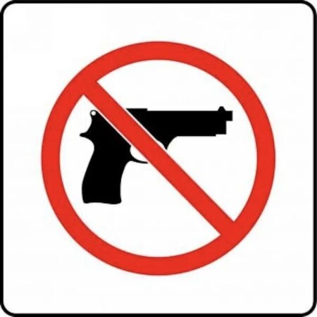 Accuform SAFETY SIGN NO FIREARMS GRAPHIC MACC536VS MACC536VS